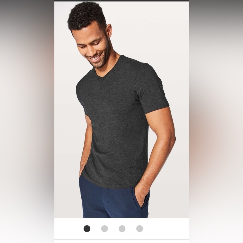 Lululemon 5 Year Basic V *Updated Fit Heathered Black
